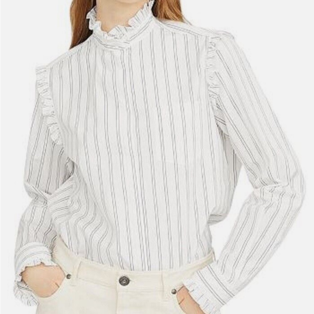 Weekend Max Mara White Cotton BRONZO Shirt Size 2 MSRP $295